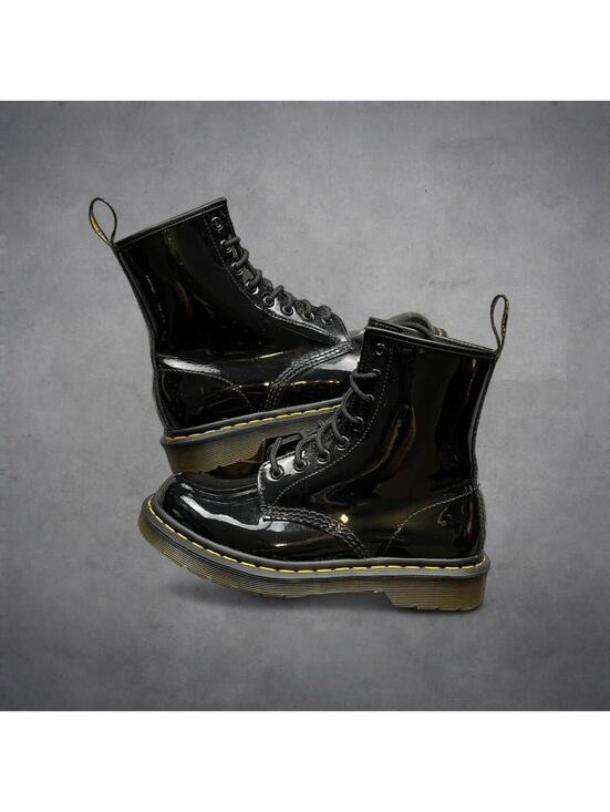 Dr. Martens Other - Dr. Martens 1460 Patent Leather Boots Black Womens US 8 UK 6 EU 39 Combat 8-Eye